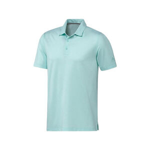 Adidas Golf Ottoman Stripe Polo Shirt (Semi Flash Aqua) Men's Clothing